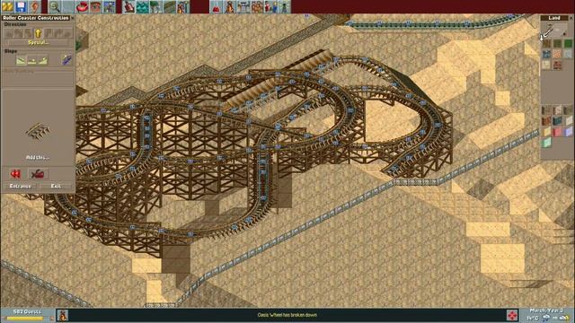 RollerCoaster Tycoon || Park Playthrough: Arid Heights [Part 2/11] || Path plan, side-friction, maz смотреть онлайн