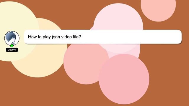 How to play json video file? смотреть онлайн