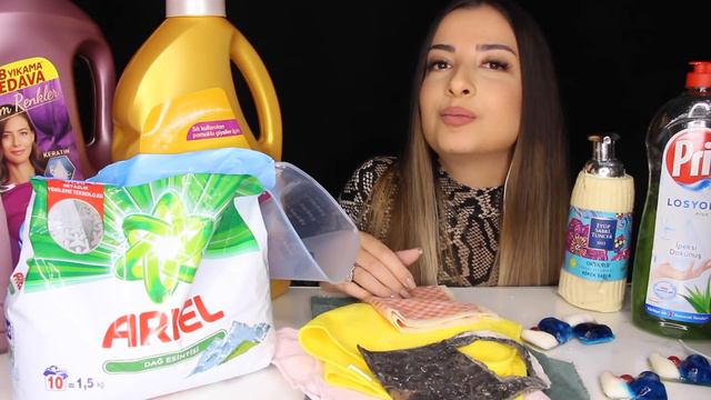 TEMİZLİK MALZEMELERİ YEDİM | Yenilebilir Temizlik Bezi, Deterjan, Bulaşık Tablet|TÜRKÇE ASMR MUKBAN смотреть онлайн