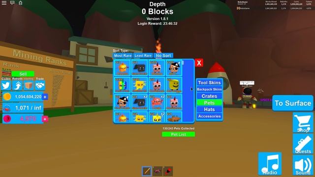 МАЙНИНГ СИМУЛЯТОР ДОМИНУС ДЛЯ ПИТОМЦА! НОВЫЕ КОДЫ ROBLOX MINING SIMULATOR смотреть онлайн