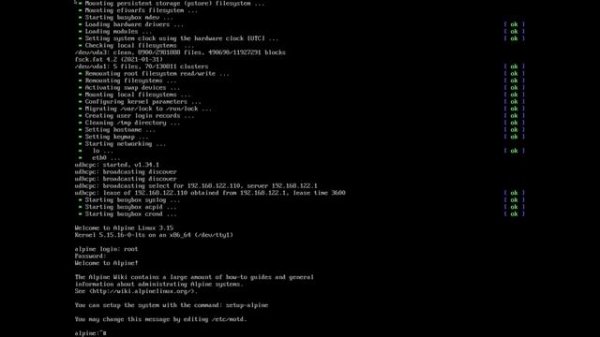 Alpine Linux: The First Installation