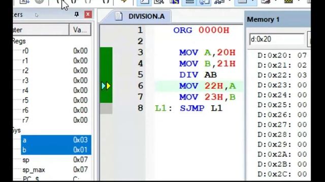 Assembly Lang. Prog. & Simulation of Single byte Division explains Divide-by-Zero exception (0.16) смотреть онлайн