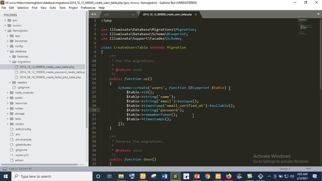 part-1: laravel install, auth, user seeder, database connection and migration. смотреть онлайн