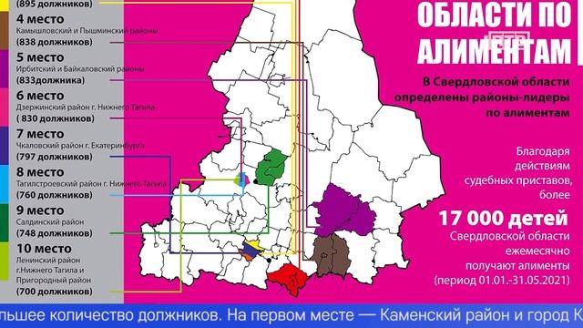 В Свердловской области составили рейтинг по неплательщикам алиментов смотреть онлайн