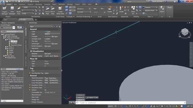 AutoCAD Plant 3D Setting the Route Line смотреть онлайн