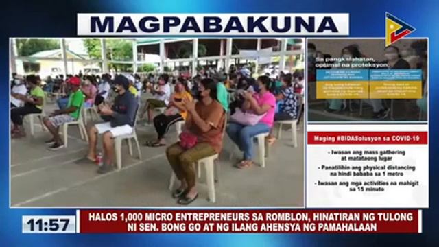 Halos 1,000 micro enterpreneurs sa Romblon, hinatiran ng tulong ni Sen. Bong Go смотреть онлайн