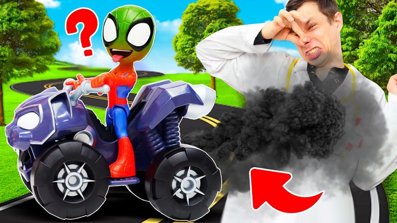 Человек Паук отравился газами! Доктор Ой ищет лекарство для супергероя. Игры в доктора для детей смотреть онлайн