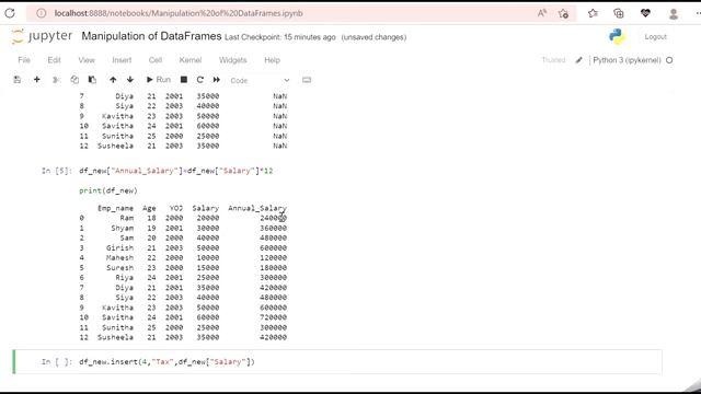 A_11:DATAFRAME MANIPULATION PART -1 (Add, Delete and Rename Columns) in PANDAS смотреть онлайн