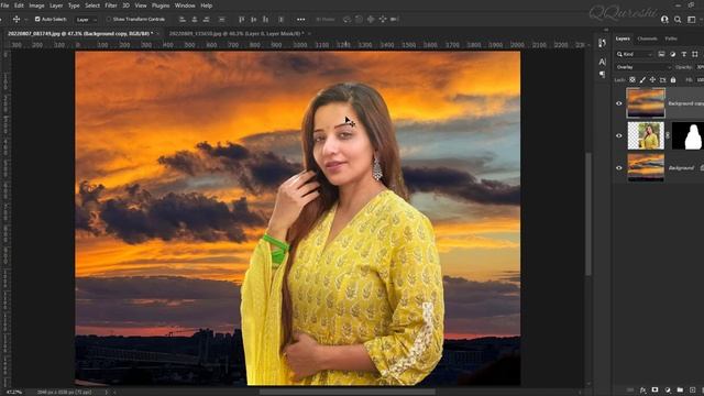 How To Blend Images In Photoshop - Urdu/Hindi