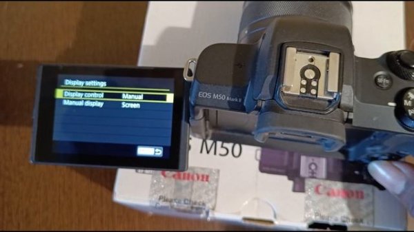 Eos Canon M50 Mark ii Display Sensor Off