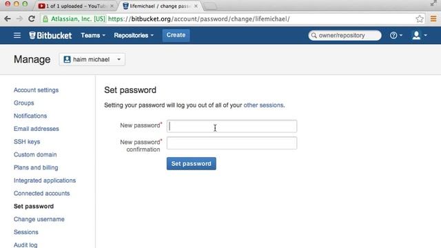 Setting Password for BitBucket Account смотреть онлайн