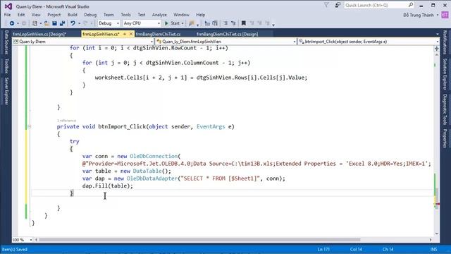 XD phần mềm Quản lý điểm: Bài 14. Import và Export giữa hai loại dữ liệu Excel và Sql Server смотреть онлайн