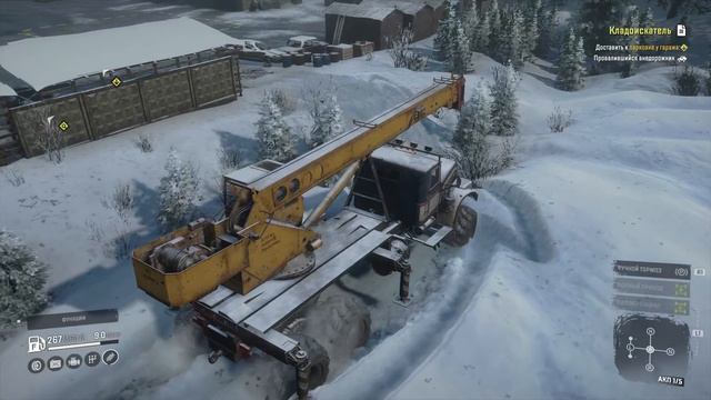 SnowRunner [ Суровый Климат ] - Регион: Амур, РФ. Часть 11. Золотоискатель • Достаём джип краном смотреть онлайн