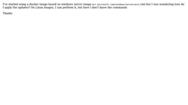 Apply KB patch to docker windows server image смотреть онлайн