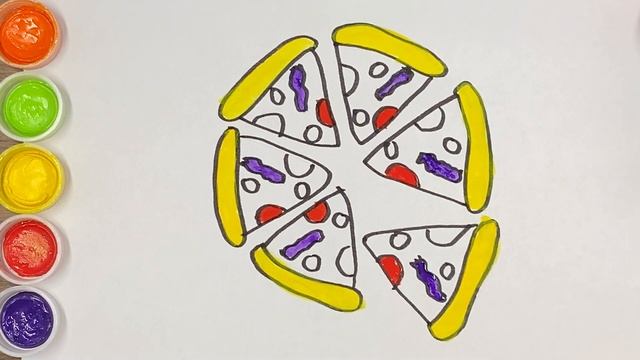 Drawing Pizza Easy For Kids/Рисуем пиццу легко для детей/Bolalar uchun oson pizza chizish смотреть онлайн