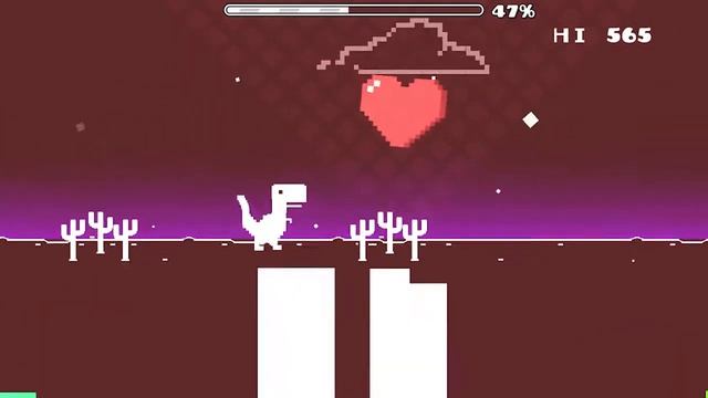 T-Rex ( Chrom Dino Game) Geometry Dash смотреть онлайн