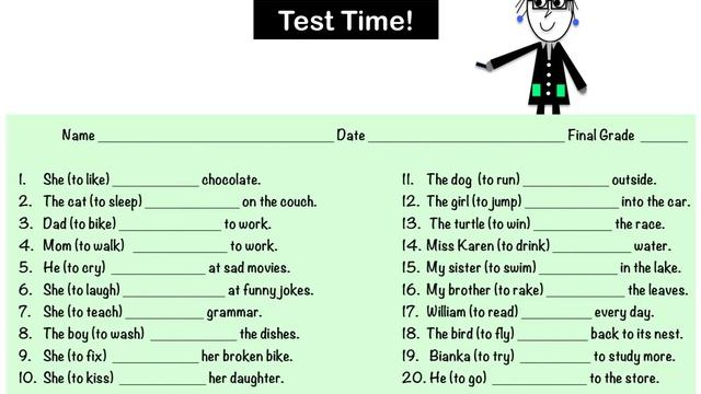 Third Person Singular in the Present Tense (id:21) смотреть онлайн
