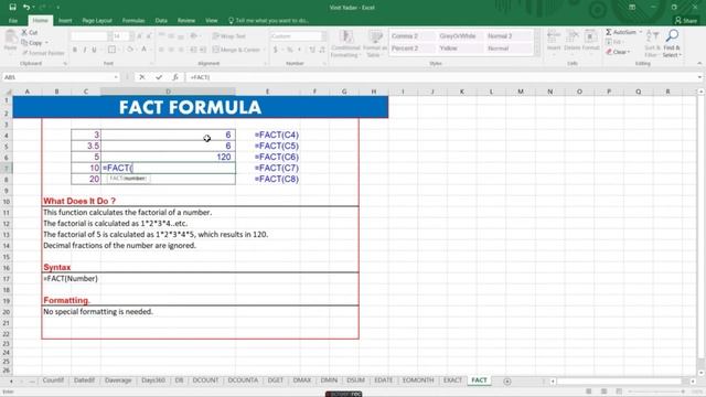 How to use the Excel FACT function || MS Excel: How to use the FACT Function смотреть онлайн