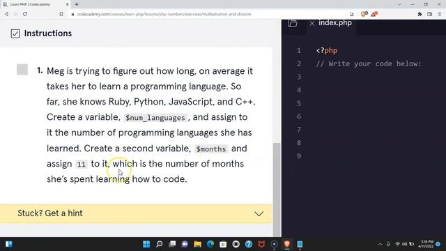 Multiplication and Division in PHP Explained, PHP Numbers, Codecademy Learn PHP for Beginners Guide смотреть онлайн