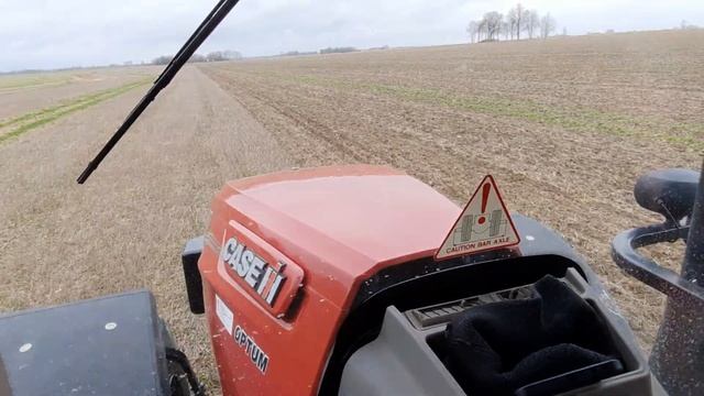 CaseIH Optum 300cvx and HORSCH Focus 4TD in action planting beans смотреть онлайн