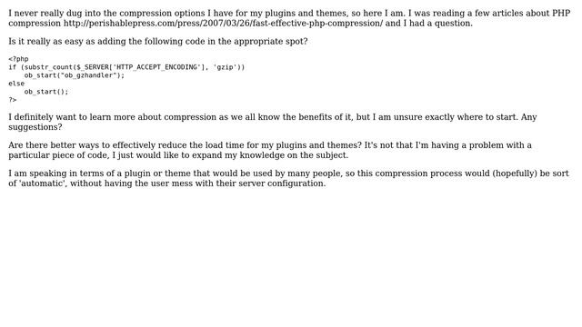 Wordpress: How to Compress PHP output in my plugin? (2 Solutions!!) смотреть онлайн