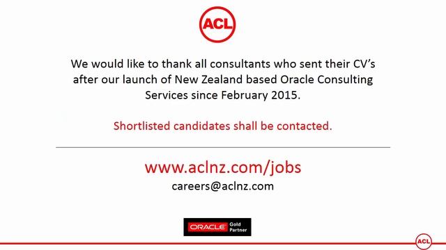 ACL's Oracle Consulting Services New Zealand смотреть онлайн