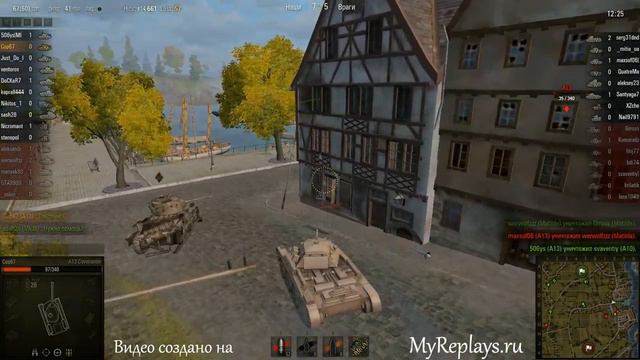 WOT: Рыбацкая бухта - A13 Covenanter - 3 фрага - За ... смотреть онлайн