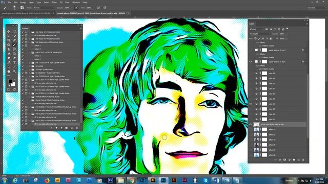 learn Comic Portrait Effect Photoshop Action ft смотреть онлайн