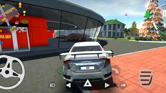 Latest model Honda civic sport car drive to racing usa city and police fine смотреть онлайн