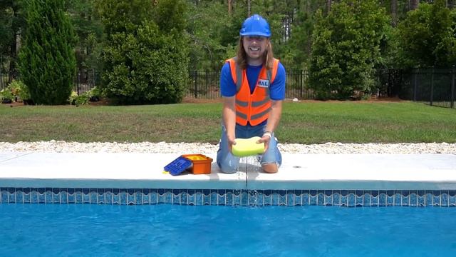 Sink or Float for Kids | Handyman Hal Pool Swim Lessons for Toddlers смотреть онлайн