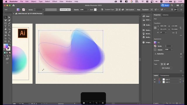 ?Radial Blur And Freeform Gradient With Adobe Illustrator || XUYU Design Tutorials For Beginner смотреть онлайн