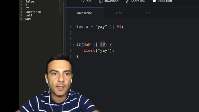 Javascript - truthy / falsy смотреть онлайн