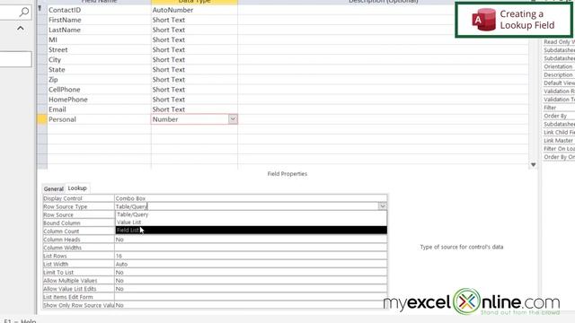 How to Create a Lookup Field in a Table in Microsoft Access смотреть онлайн
