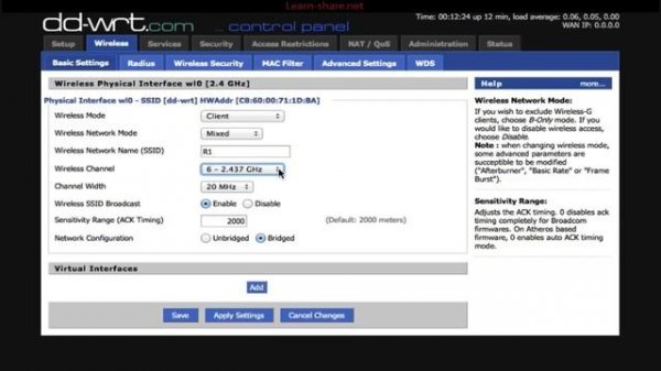 DD-WRT Client Mode Setup