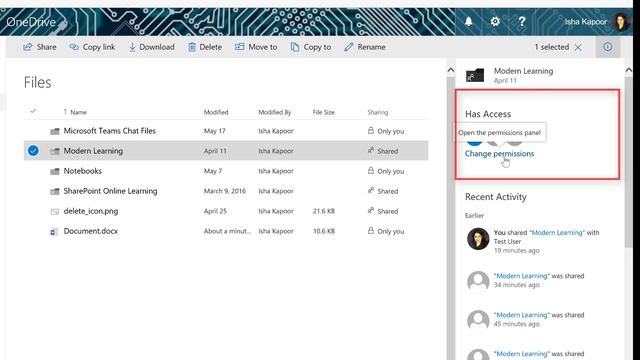 Manage Permissions for Files in your OneDrive for Business смотреть онлайн