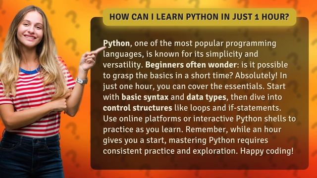 How Can I Learn Python in Just 1 Hour? смотреть онлайн