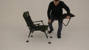 Карповое кресло КЕДР с подлокотниками и дополнительной подставкой для ног