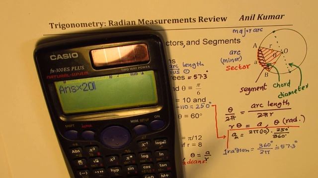 Trigonometry Radian Measurements Sector and Segment Area Part 1 IB AP Maths MHF4U смотреть онлайн