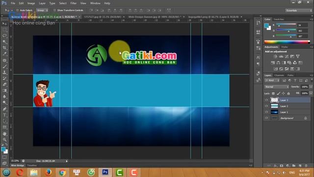 TẠO ẢNH BÌA YOUTUBE | Thiết kế banner bằng photoshop CS6 смотреть онлайн