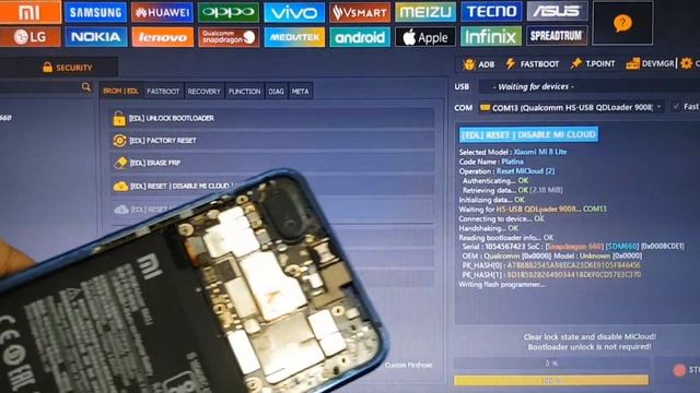 Xiaomi Mi 8 Lite Mi Account Bypass Disabled Mi Cloud One Unlocktool смотреть онлайн