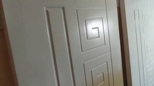 покраска шпонированной двери краскопульта DEKO