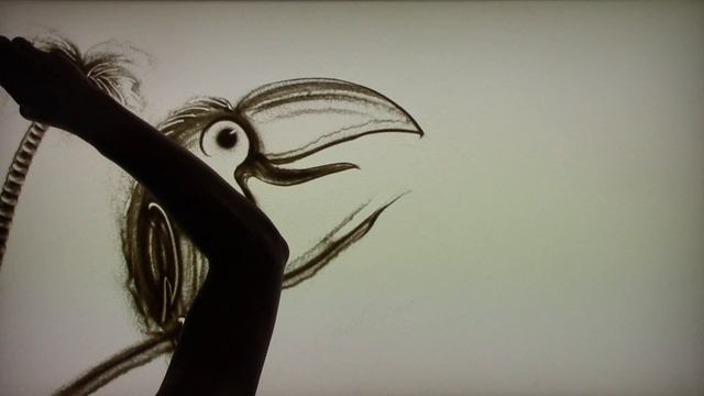 Как нарисовать песком попугая и тукана смотреть онлайн