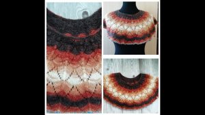 Кофточка с круглой кокеткой из пряжи Ализе ангора реал 40 батик. Начало вязания, расчеты.