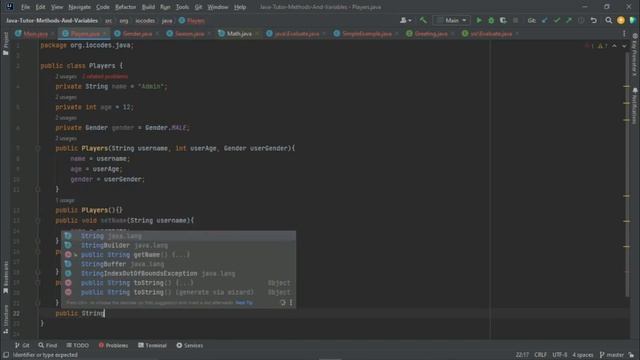 Java Getters and Setters смотреть онлайн