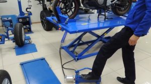 Платформенный подъемник для мотоцикла | Мотоподъемник для автосервиса