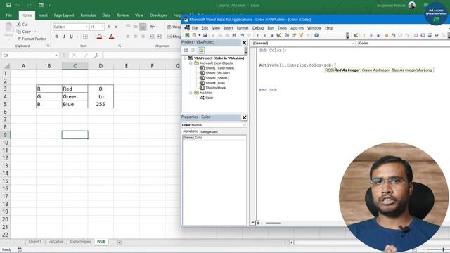 Color, ColorIndex, vbColor in #Excel VBA? | Beginners tutorial in English | #Macro MasterMind – 09 смотреть онлайн