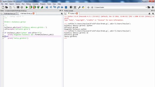 Python3 Dersleri 11 -Akış kontrol deyimler( if,Elif,Else) Örnek KULLANICI GİRİŞİ смотреть онлайн