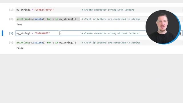 Check If String Contains Any Letters from Alphabet in Python (Example) | any() & isalpha() Function смотреть онлайн