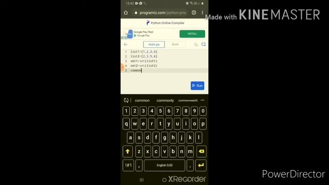 Python Program to Find Common Elements Of Two Given Lists||G_PROGRAMMING смотреть онлайн