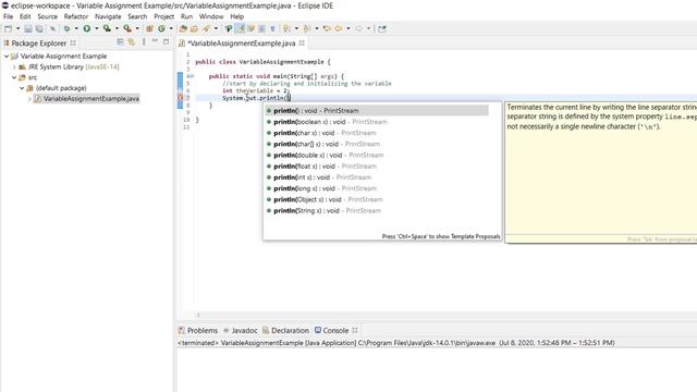 Java Variable Assignment смотреть онлайн